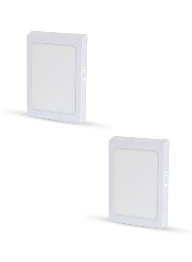 D'Mak Surface Led Light for Ceiling, 22-Watt Panel Light with Ip50 White Light for Indoor Use at Home and Office, and More, Fancy Square Lights (22W Square Pack of 2), b22 - Image 1